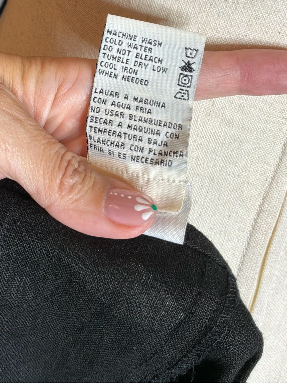 White Stag Black Zip Side A-Line Linen Blend Maxi Skirt Size 10 - Picture 5 of 5